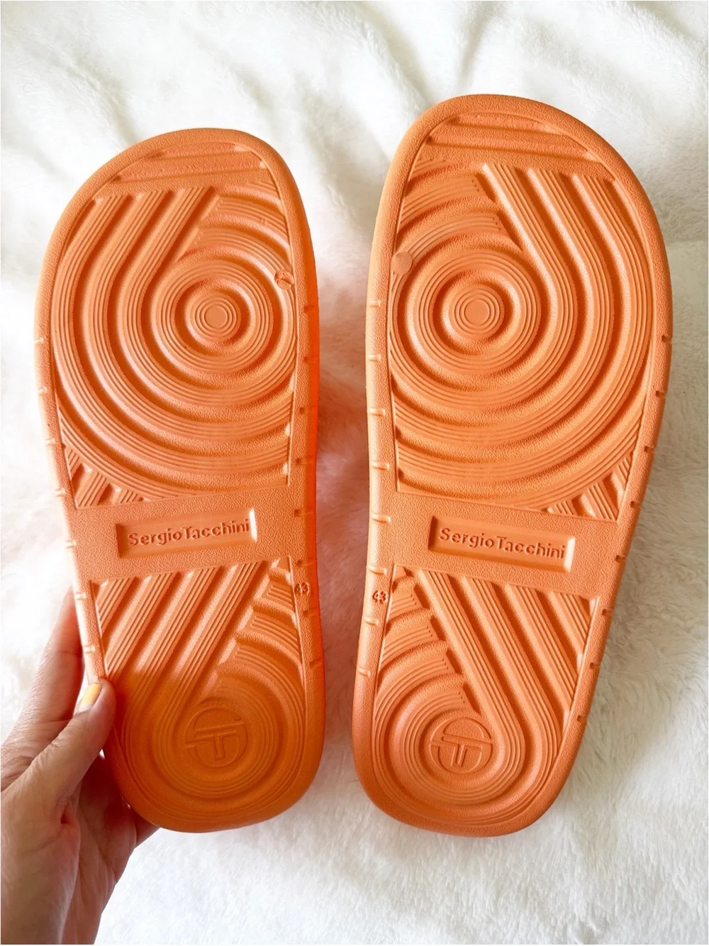 Sergio Tacchini men's Orange Cup Slide Sandals NWT size 10